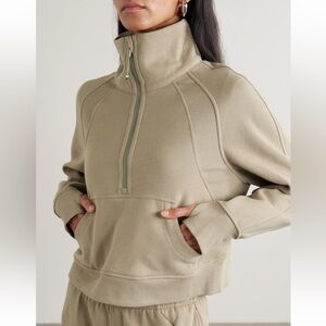 Lululemon Sbuba oversized Half-Zip Funnel Neck Hoodie Tan Trench M/L